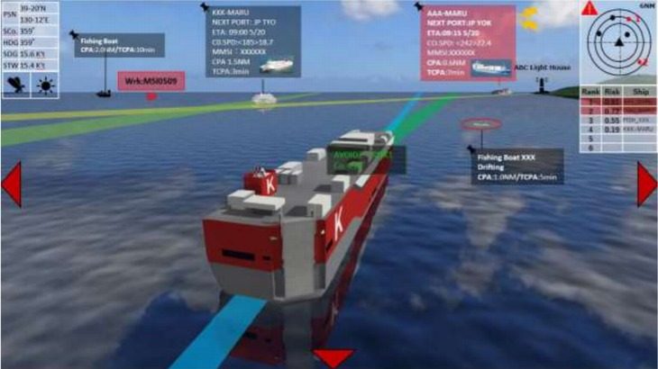 川崎汽船と日本無線など、船舶の自動運航実現へ操船者支援システムを共同研究開発へ