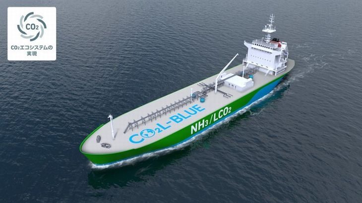 三菱造船と商船三井、「アンモニア・液化CO2兼用輸送船」のコンセプトスタディーを完了