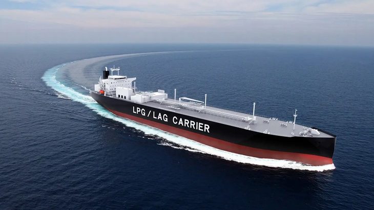 三菱造船、主燃料をLPGからアンモニアに転換可能な大型ガス運搬船のコンセプト設計完了