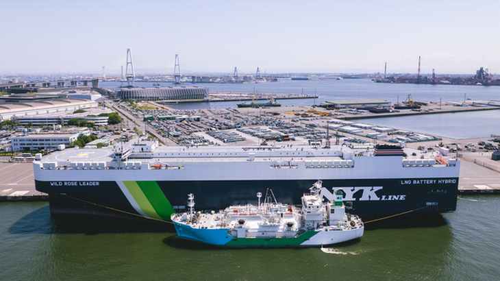 日本郵船、4隻目のLNG燃料自動車専用船が初入港