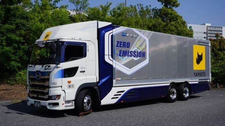 【現地取材・動画】ヤマトと西濃、アサヒグループ、NLJが日本初の水素燃料電池大型トラック走行実証