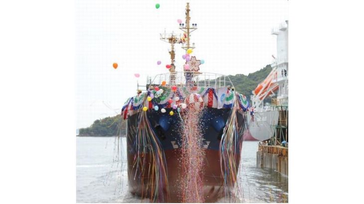 キユーソーグループのエスワイプロモーション、バルク輸送用の新造船進水式を実施