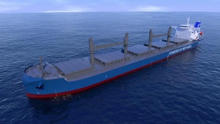 商船三井グループ、メタノール二元燃料新造ばら積み船の定期用船契約に基本合意