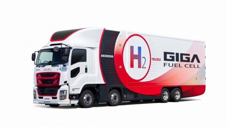 いすゞとホンダ、航続距離800km超の燃料電池大型トラックを初めて一般公開へ
