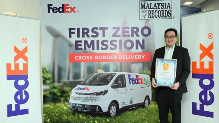フェデックスが自社初、EVでマレーシア→シンガポールへ越境配送に成功