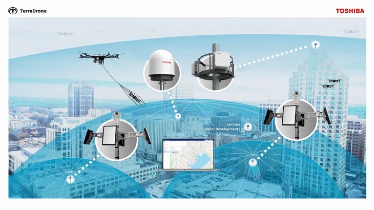 テラドローン、東芝インフラシステムズとドローン運航管理や不審機体対策の両事業拡大で連携