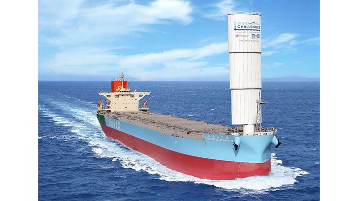 商船三井、硬翼帆式風力推進装置を電源開発向け石炭輸送船に搭載