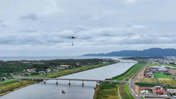 島根でDJI製物流ドローンのLTE回線利用した遠隔自動航行による物資輸送実験