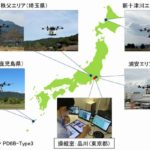 遠隔操縦者1人が全国4地点のドローン5機体同時運航に成功