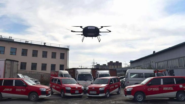 エアロネクスト、モンゴルでドローン活用した郵便物配送の試験運航に成功