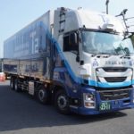 【現地取材・動画】T2と三菱地所、自動運転トラックのデモ走行をメディアに公開