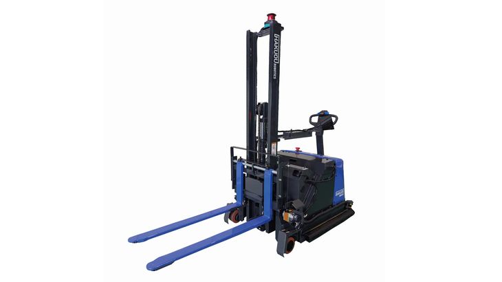 三菱ロジスネクストとハクオウロボ、ウォーキー型自動フォークの国内販売で協業開始