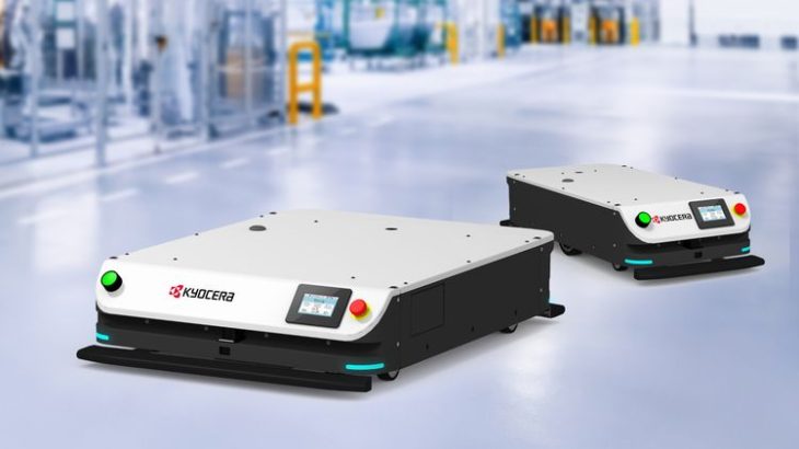 京セラドキュメントソリューションズ、市販の汎用テープでルート設定可能な製造・物流現場向けAGV開発