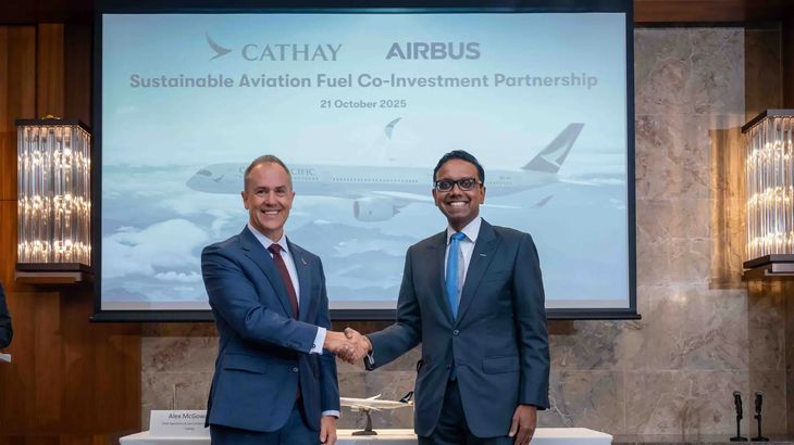エアバスとキャセイ、環境負荷低い航空燃料SAFの導入促進へ105億円を共同投資