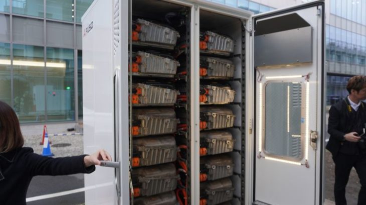 【現地取材・動画】EVトラックのバッテリー、蓄電池として再利用