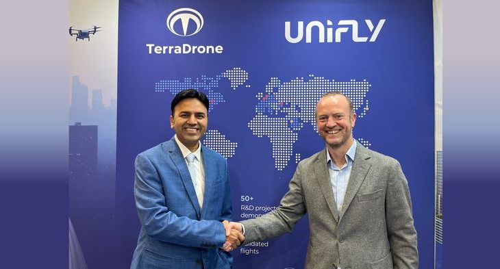 テラドローン子会社ユニフライ、インドの航空関連企業とドローン運航管理システムの活用・実証で連携