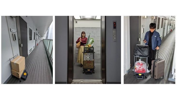エレベーターとロボットが連携、マンションの部屋まで荷物配送する実証実験開始