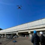 JR西とTRIPLE7、北陸新幹線区間で大型物流ドローン活用した資機材搬送実験を実施