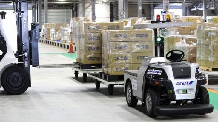 【現地取材・動画】ANA Cargo、成田空港の大規模貨物上屋に無人自動搬送システム導入