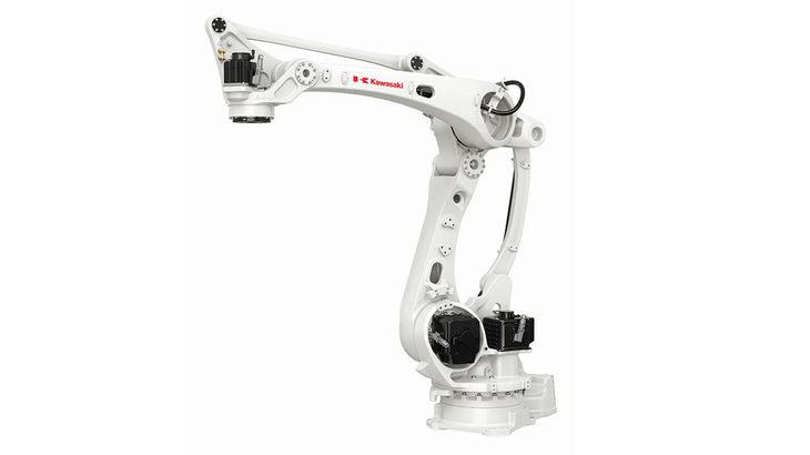 川崎重工が最大可搬110kgの高速パレタイズロボ発売、可動域広げ制約ある現場も導入可能に