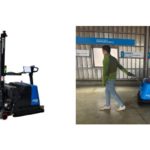 ハクオウロボが国内初、レーザー誘導方式自動フォークで“ユーザー自身がゼロから走行エリア登録・編集”に対応