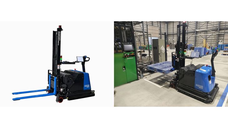 ハクオウロボの自動フォークリフト量産モデル、提供開始3カ月で初回生産ロット完売