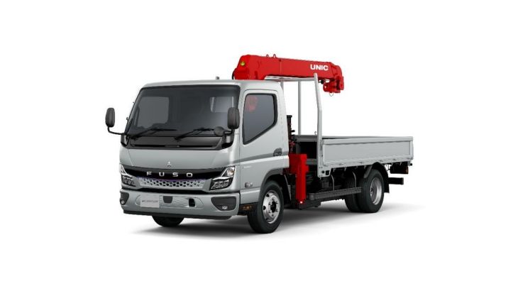 三菱ふそうがEV小型トラック「eCanter」の新タイプ発売、初のクレーン専用シャシ設定追加
