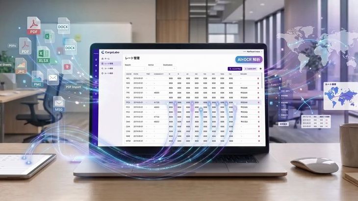CargoLabo、航空貨物業務の効率化支援サービスでAI×OCR活用したレート管理機能の提供開始