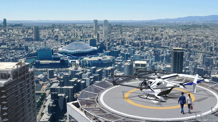 SkyDrive、大阪市内の屋上緊急離着陸場を「空飛ぶクルマ」に活用を検討